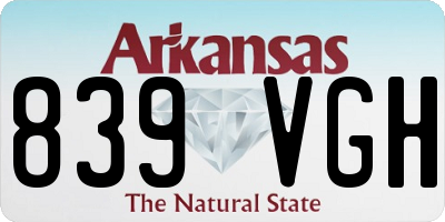 AR license plate 839VGH