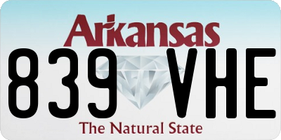 AR license plate 839VHE
