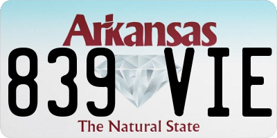 AR license plate 839VIE