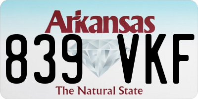 AR license plate 839VKF