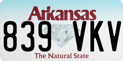 AR license plate 839VKV