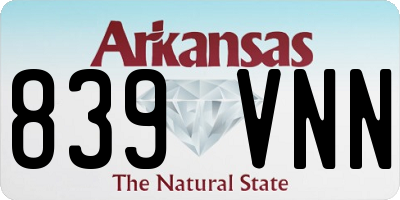 AR license plate 839VNN