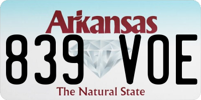 AR license plate 839VOE