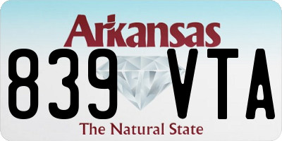 AR license plate 839VTA