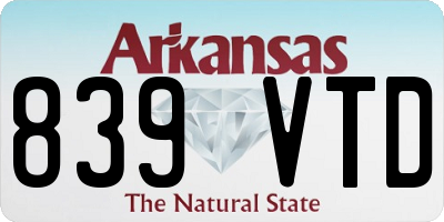 AR license plate 839VTD
