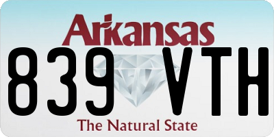 AR license plate 839VTH