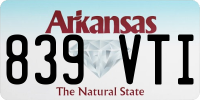 AR license plate 839VTI