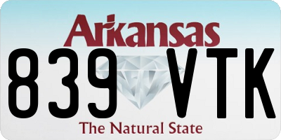 AR license plate 839VTK