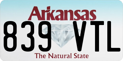 AR license plate 839VTL
