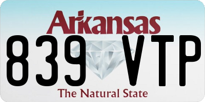 AR license plate 839VTP