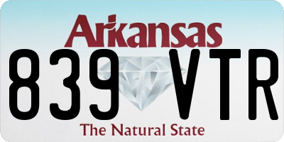 AR license plate 839VTR