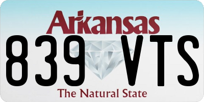 AR license plate 839VTS