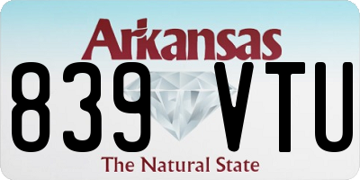 AR license plate 839VTU