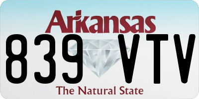 AR license plate 839VTV