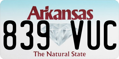 AR license plate 839VUC