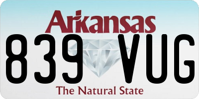 AR license plate 839VUG
