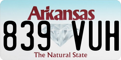 AR license plate 839VUH
