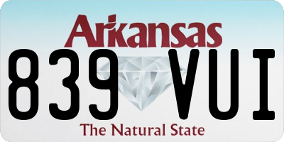 AR license plate 839VUI