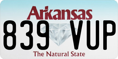 AR license plate 839VUP