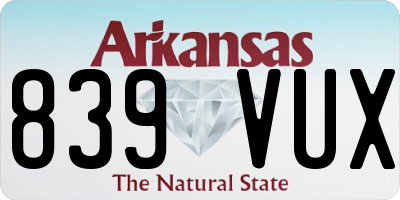 AR license plate 839VUX