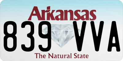 AR license plate 839VVA
