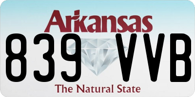 AR license plate 839VVB
