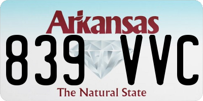 AR license plate 839VVC