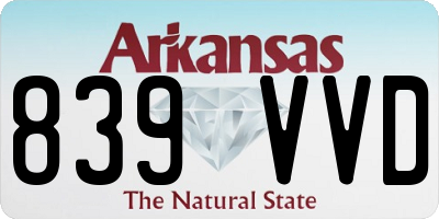 AR license plate 839VVD