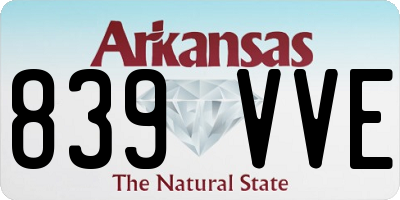 AR license plate 839VVE