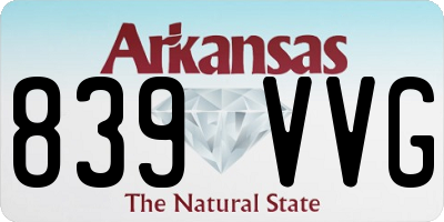 AR license plate 839VVG