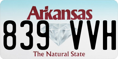 AR license plate 839VVH