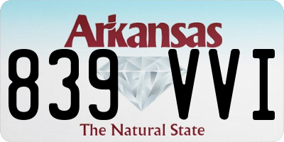 AR license plate 839VVI
