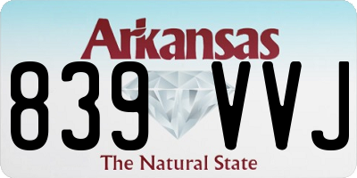 AR license plate 839VVJ