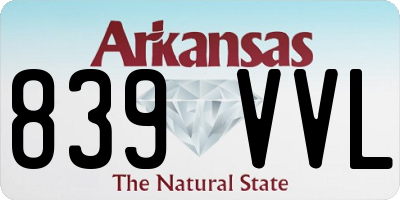 AR license plate 839VVL