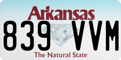 AR license plate 839VVM