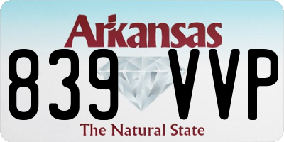 AR license plate 839VVP