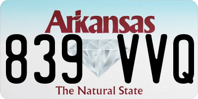 AR license plate 839VVQ