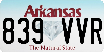 AR license plate 839VVR