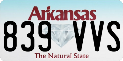 AR license plate 839VVS
