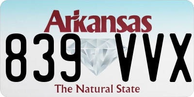 AR license plate 839VVX
