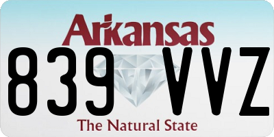 AR license plate 839VVZ