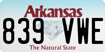AR license plate 839VWE