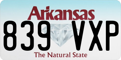 AR license plate 839VXP