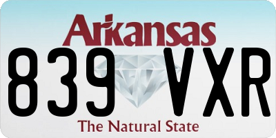 AR license plate 839VXR