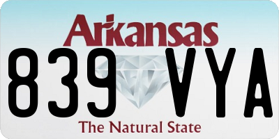 AR license plate 839VYA