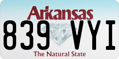 AR license plate 839VYI