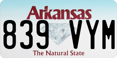 AR license plate 839VYM