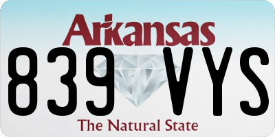 AR license plate 839VYS