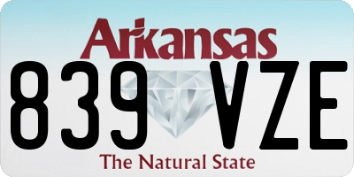 AR license plate 839VZE