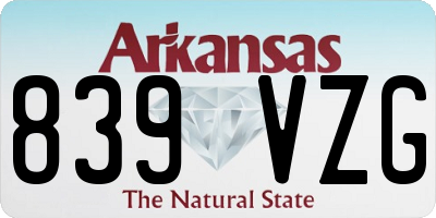AR license plate 839VZG